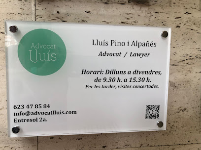 abogado Advocat Lluís (Lluís Pino i Alpañés)